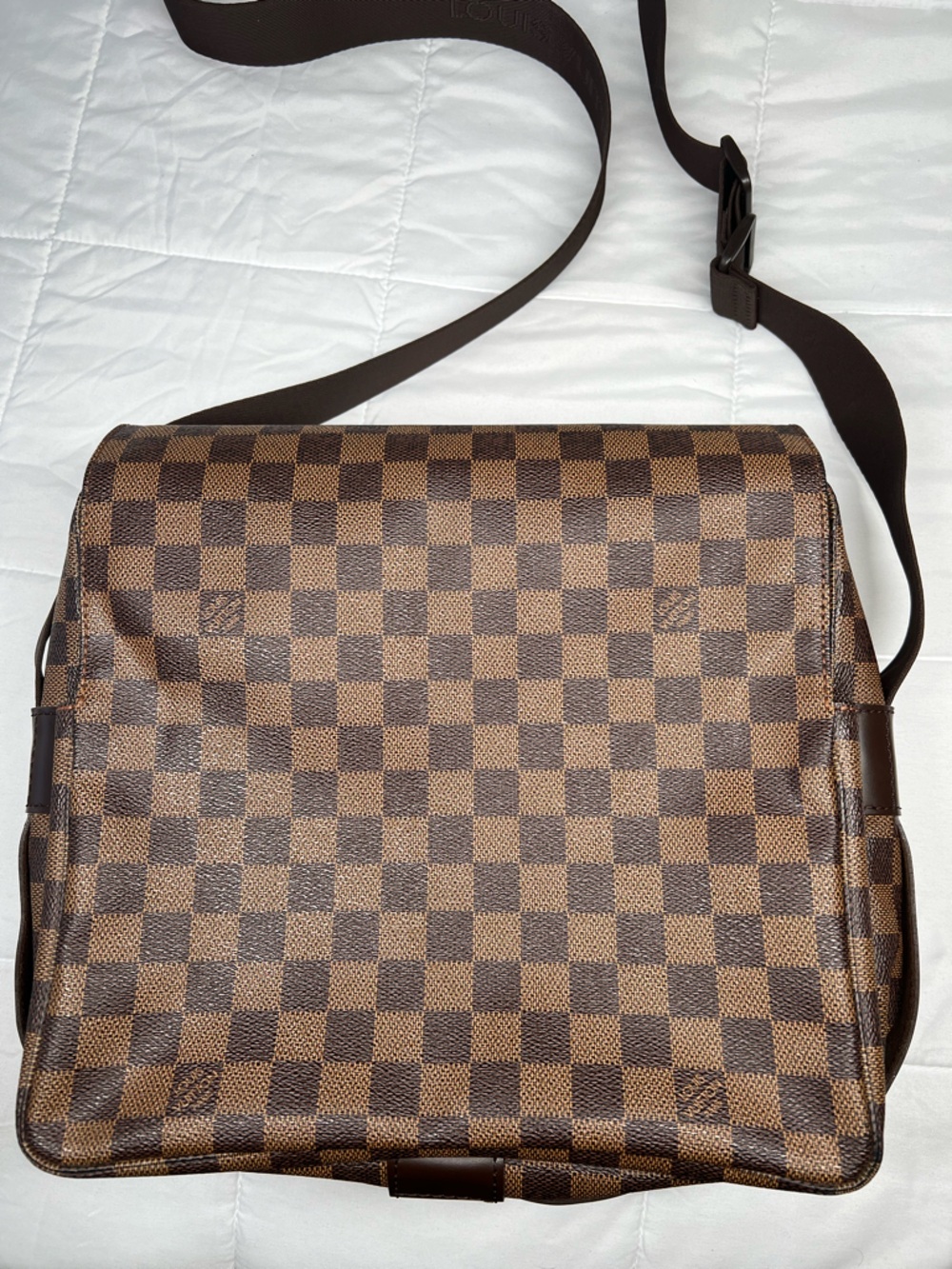 Louis Vuitton Brown Checkered Messenger Bag - Picture 2 of 12